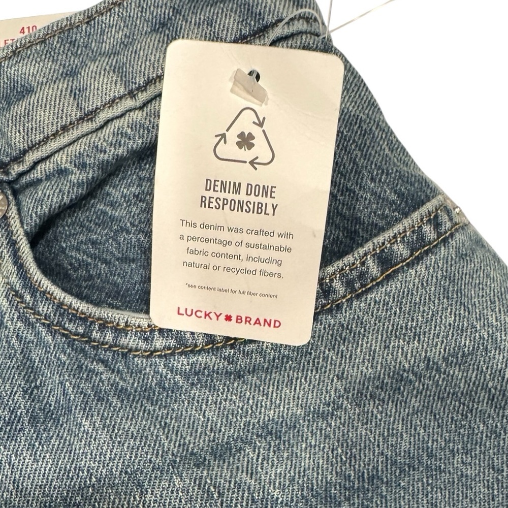 LUCKY BRAND Athletic Light Wash Straight 410 Blue Denim Jeans NWT 34/30 - Picture 4 of 8